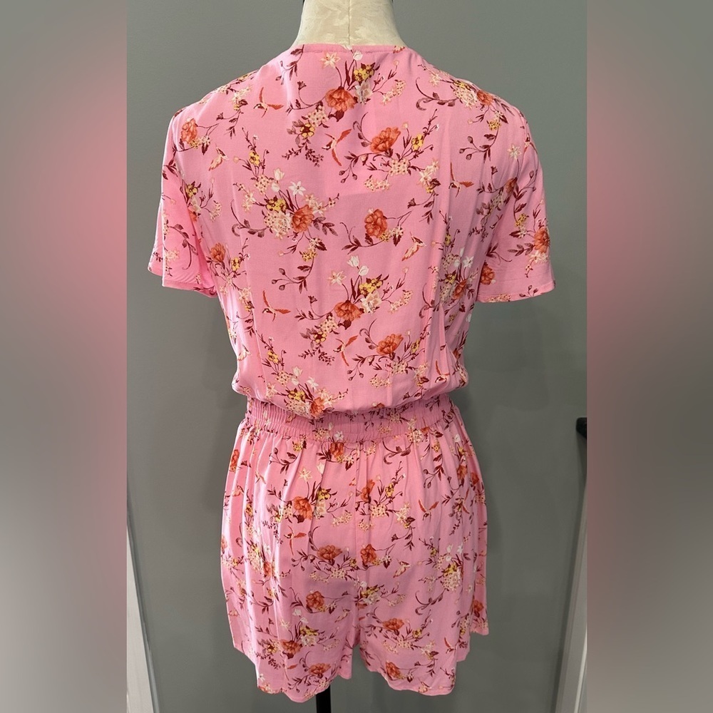 BeBop Womens Floral Cut-Out Casual Romper - Picture 6 of 7